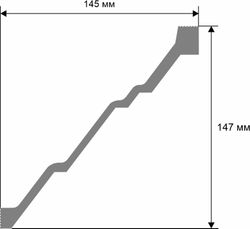 Карниз Ecopolymer, 147x145 мм