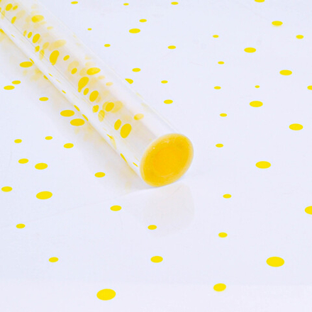 Пленка прозрачная "Горошек" 70*200гр ЖЕЛТЫЙ