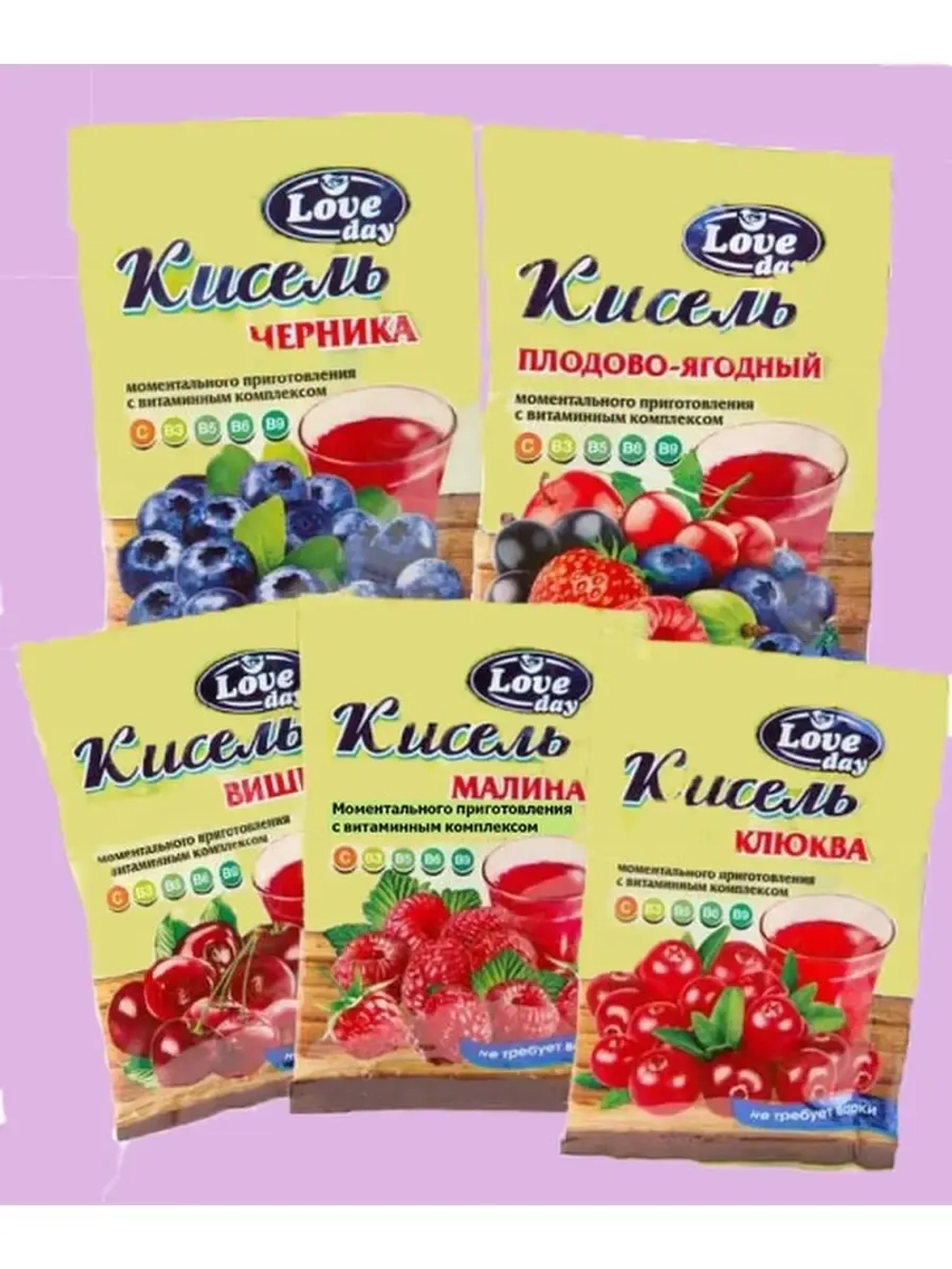 Кисель Love Day Черника 30 г * 20 шт в 1 упаковке