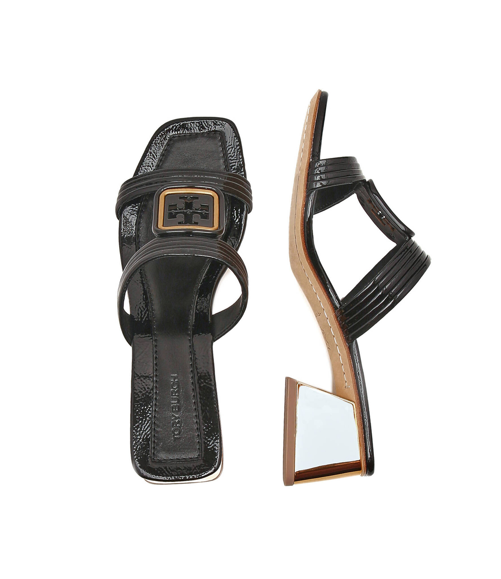 Кожаные шлепанцы TORY BURCH - черный(134897)