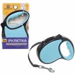 Поводок-рулетка «Верный друг» 3м до 10кг цвет голубой