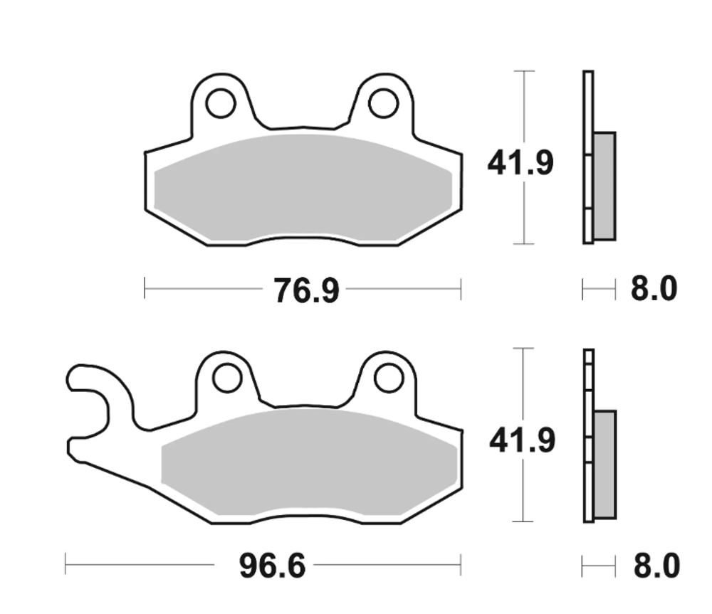 Brembo Колодки тормозные задние 07SU12SP (1 суппорт)