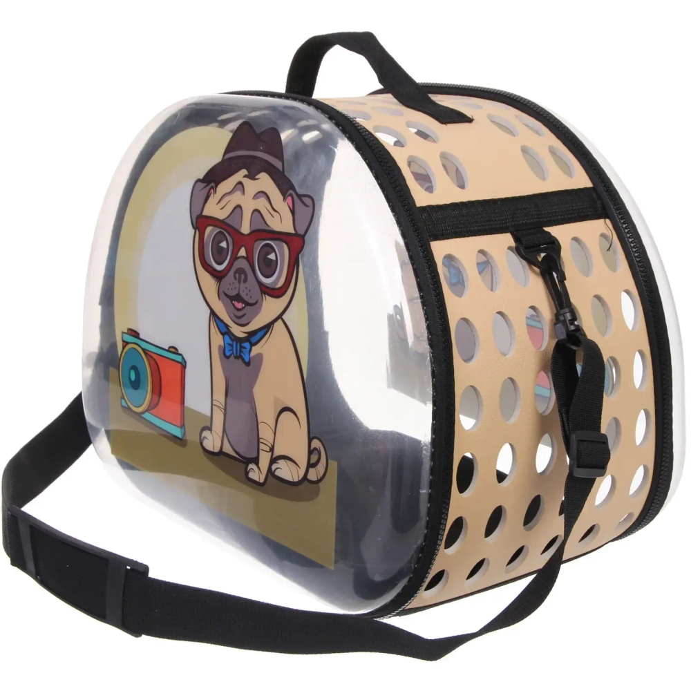 Сумка - переноска для животных «Малыш Айки», цвет как на фото, 42*28*32/до13кг (пакет и лейбл)
