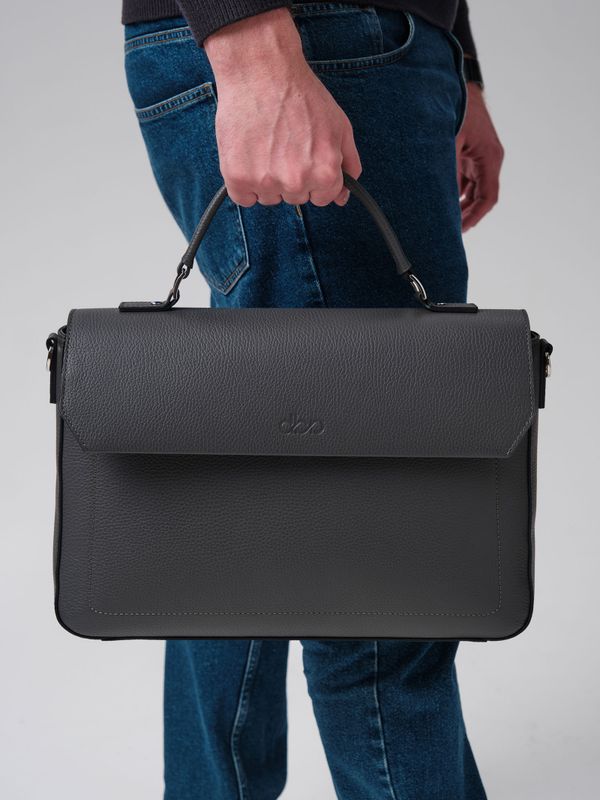 Мужская кожаная сумка Levi DBR 7115 темный лес