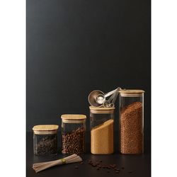 Банка для хранения Smart Solutions с крышкой из бамбука, 1400 мл