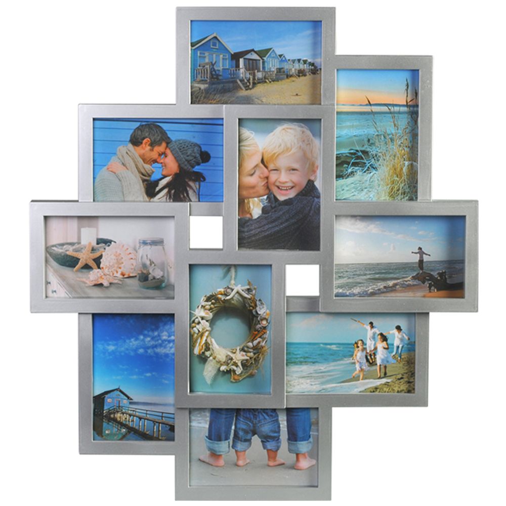 HENZO 81213 на 10 фото (6х15х10,4х10х15) Holiday пластик (серебр.) ф/рамка