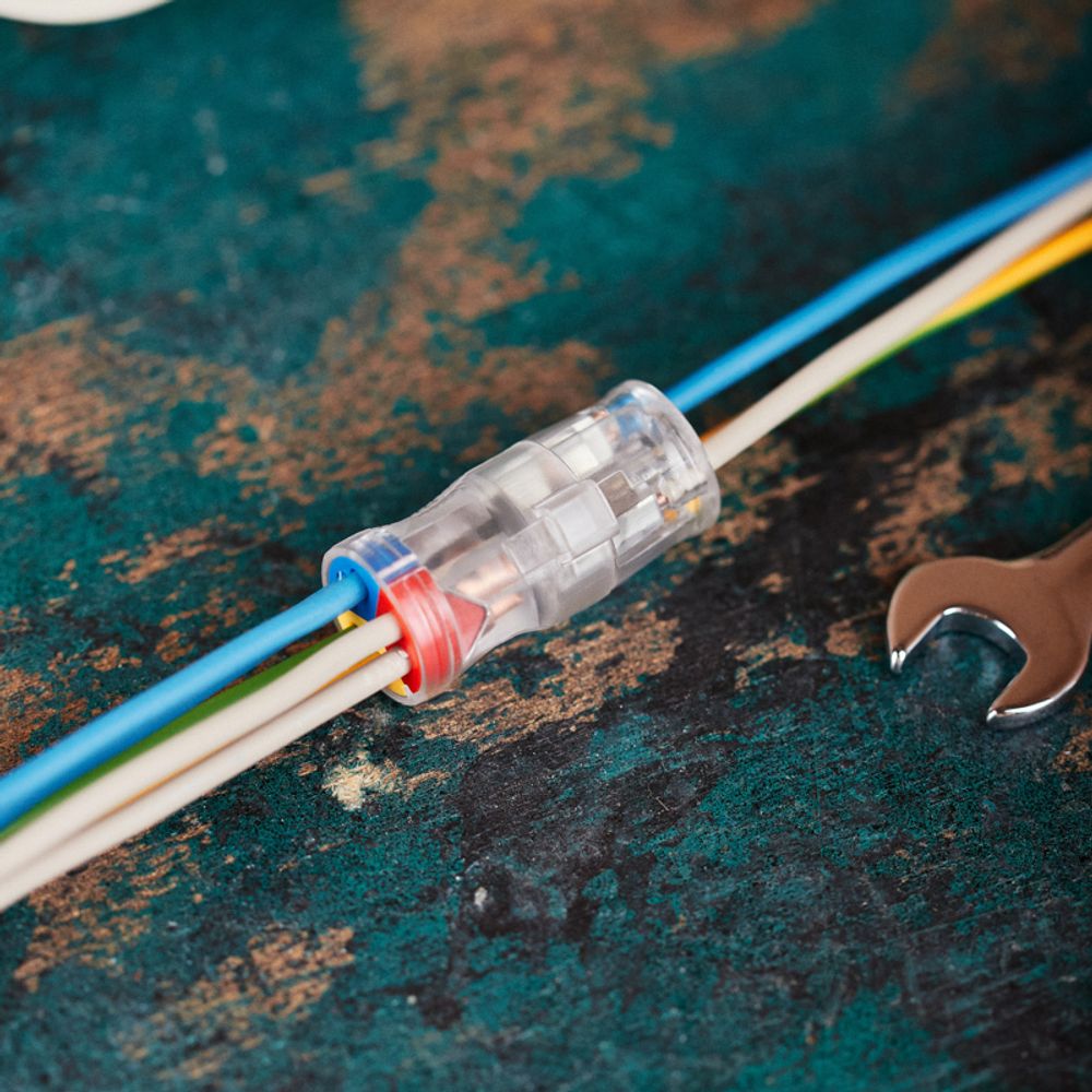 Экспресс-клемма СМК 2273-2x3R проходная разъемная 3 полюса 3х2-проводная 0,5-2,5мм² (50 шт/уп) REXAN