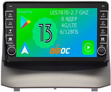 Магнитола для Ford Fiesta 2008-2018 - Airoc AB-1704 (кнопки и крутилки), Android 13, TS20, 6/128Гб, SIM-слот, CarPlay