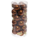 Новогодние шары 4 см (набор 24 шт) «Глянец», шоколад