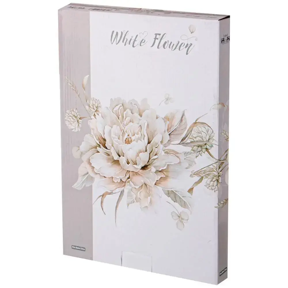Блюдо фарфоровое 36*24см «WHITE FLOWER»