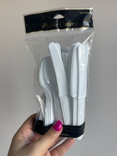 Столовые приборы пласт White, 24шт.