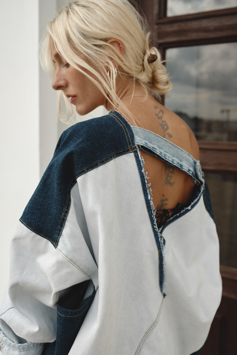 Upcycling куртка объемная