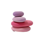 Набор деревянных кубиков "Галька Розовая", 4 шт.