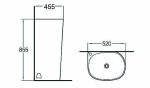 Раковина напольная SantiLine 52 SL-4001 белая