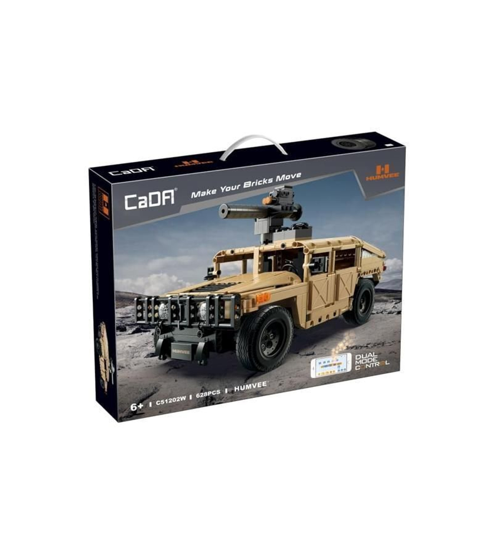 Радиоуправляемый конструктор CADA военный бронированный автомобиль HumVee (628 деталей)