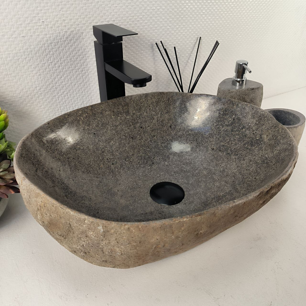 Раковина из речного камня RS-65452 45*36*15 0861
