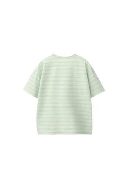 ZARA ФУТБОЛКА В ПОЛОСКУ, СВЕТЛО-ЗЕЛЕНЫЙ