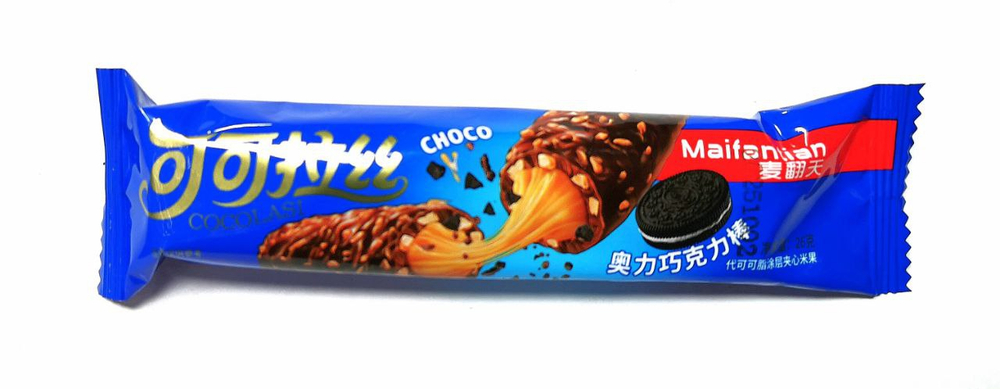 Шоколадный батончик OJOJ вкус орео 26гр синий