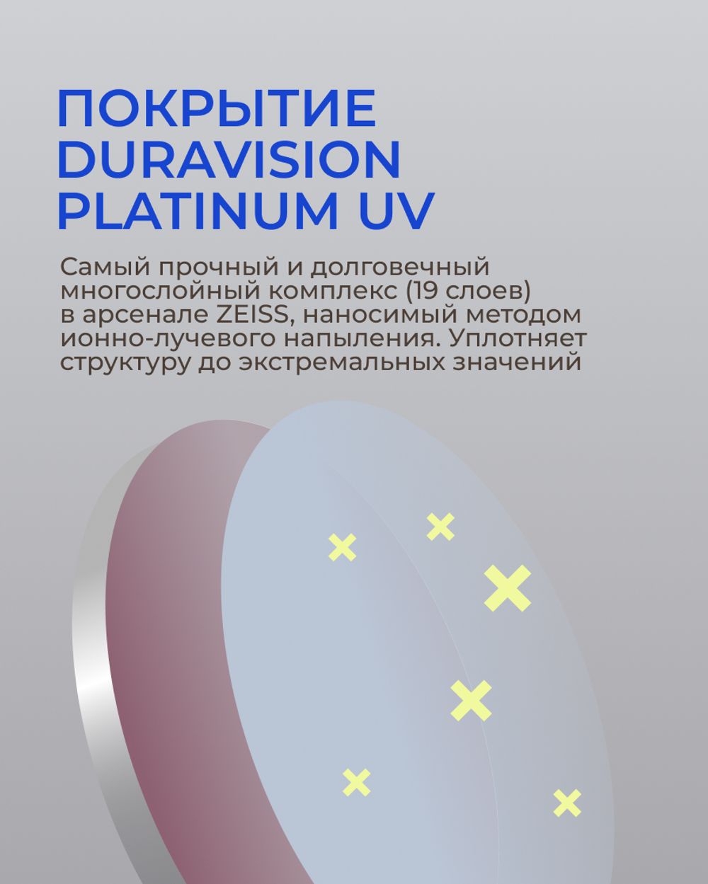 Фотохромная разгрузочная линза Zeiss Digital Lens PhotoFusion X DV Plus Platinum UV 1.6 Burgundy