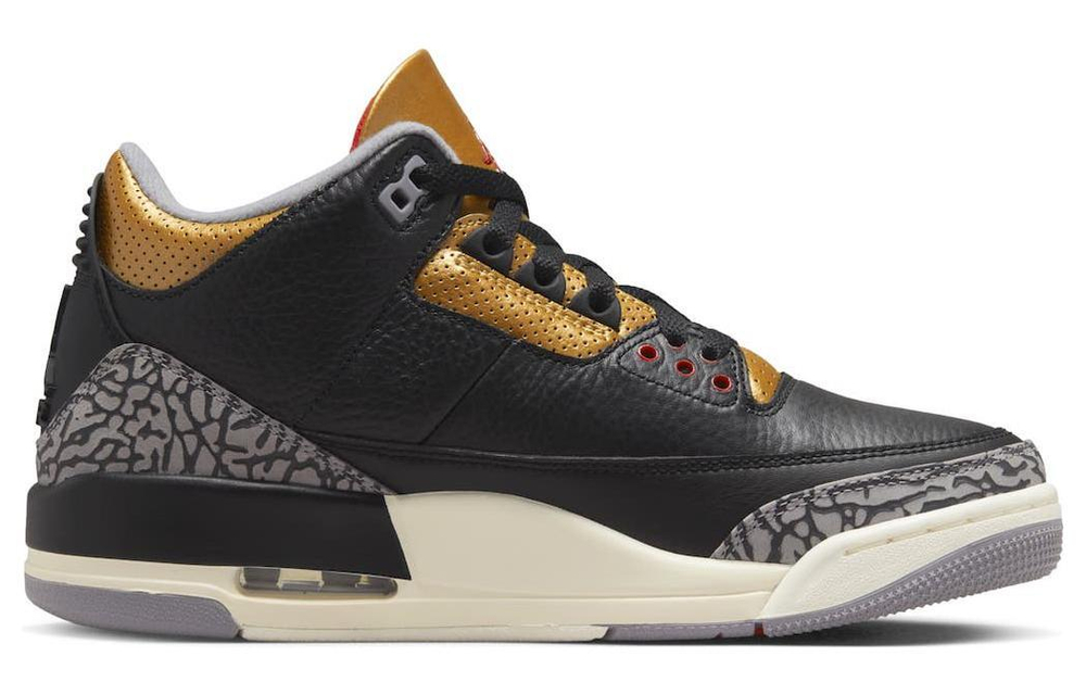 Кроссовки Jordan Air Jordan 3 Retro "Black Gold" (Женская размерная сетка)