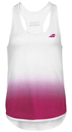Женский топ теннисный Babolat Compete Tank Top Women - white/vivacious red