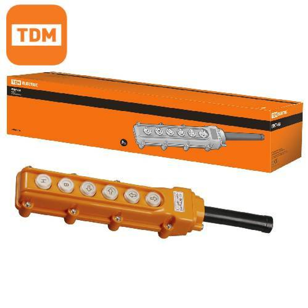 Пульт управления ПКТ-63 на 6 кнопки IP54 TDM SQ0706-0002