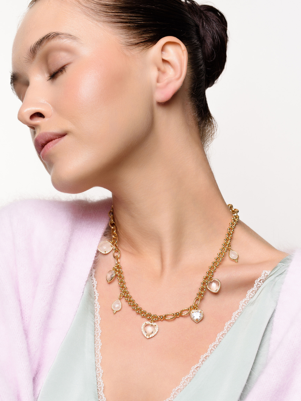 Колье "Amour mix chain" Gold