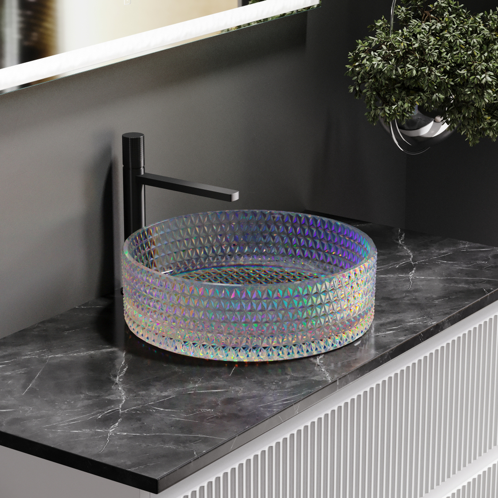 Рукомойник Ceramica Nova Cristal 36 см CN6059 прозрачная