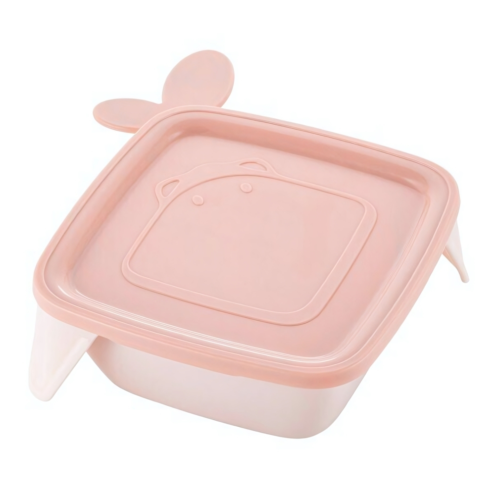 Детская тарелка Lalababy Play with Me Birdie с мягкой крышкой карамельный