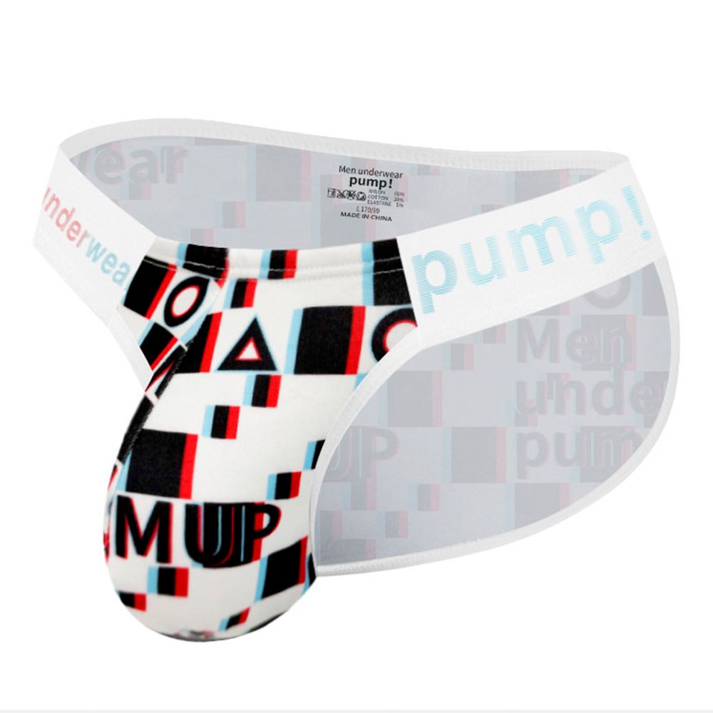 Мужские трусы танга белые PUMP! MP2117-1