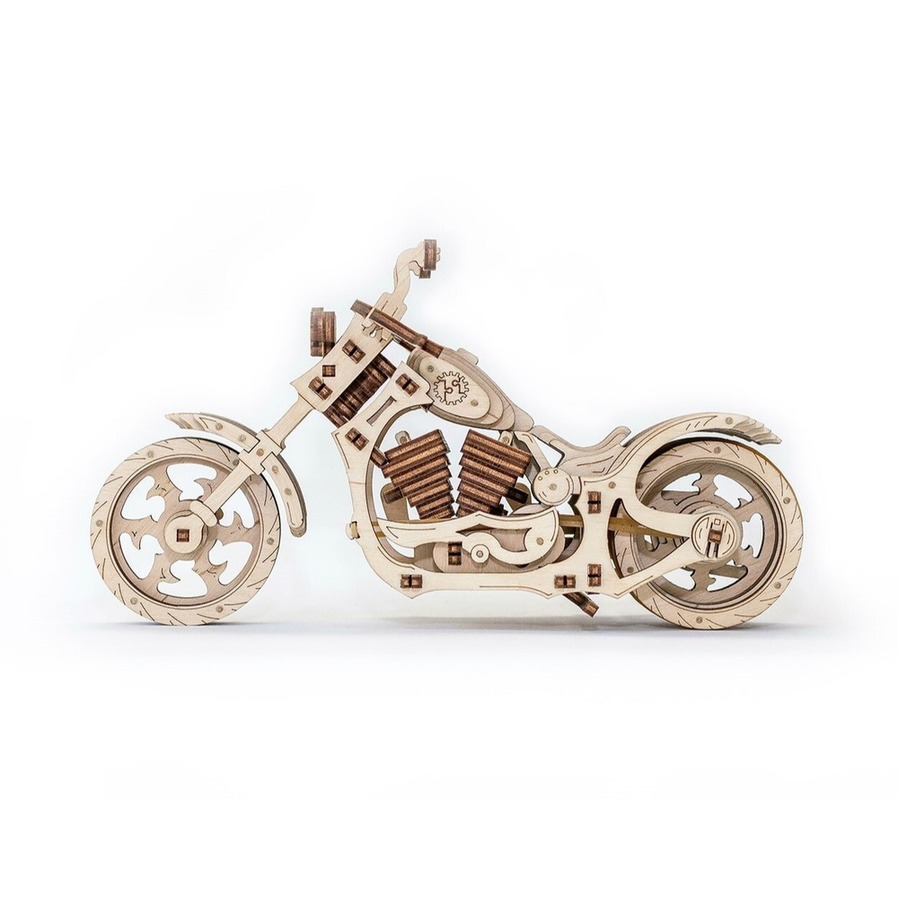Мотоцикл Крузер (Cruiser) (EWA) - Деревянный конструктор, сборная модель, 3D пазл