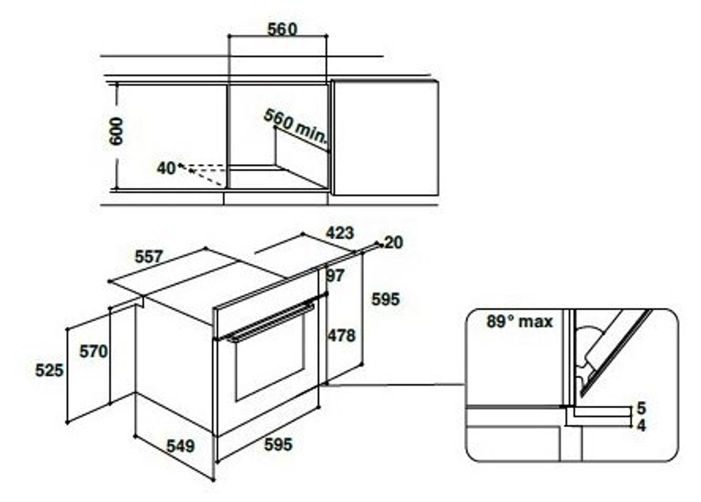 Встраиваемый электрический духовой шкаф Indesit IFW 6530 IX