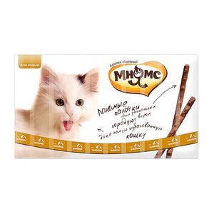 Лакомые палочки для кошек Мнямс с цыпленком и уткой 13,5 см