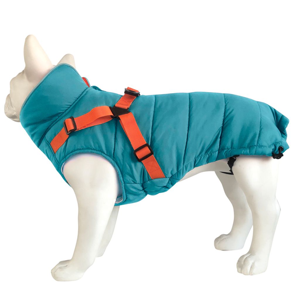 Попона утепленная со шлейкой Triol &quot;Active&quot; OUTDOOR XXL, бирюзовая 45 см