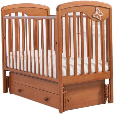 Детская кроватка Гандылян Джулия (маятник универсальный) 120x60 см вишня