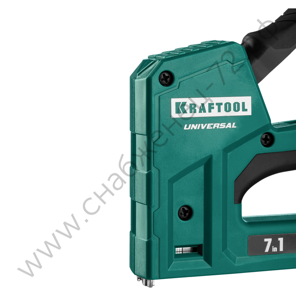 KRAFTOOL Universal 7-в-1: 53 (A/10/JT21) 23GA(6-14мм) / 140 (G/11/57) 20GA(8-14 мм)/13/ 53F/36/500, универсальный легкий степлер (31524)