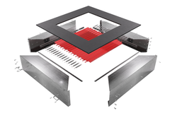 Встраиваемый детский батут для площадок - квадрат - 210