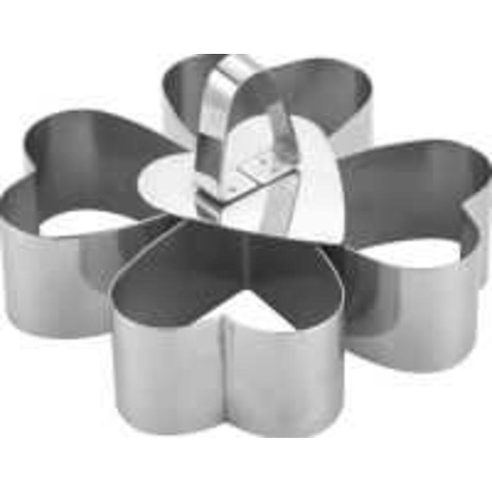 Набор кондитерских выемок "Сердце", 4 шт + пресс, 85*85 мм, h 50 мм, P.L. Proff Cuisine