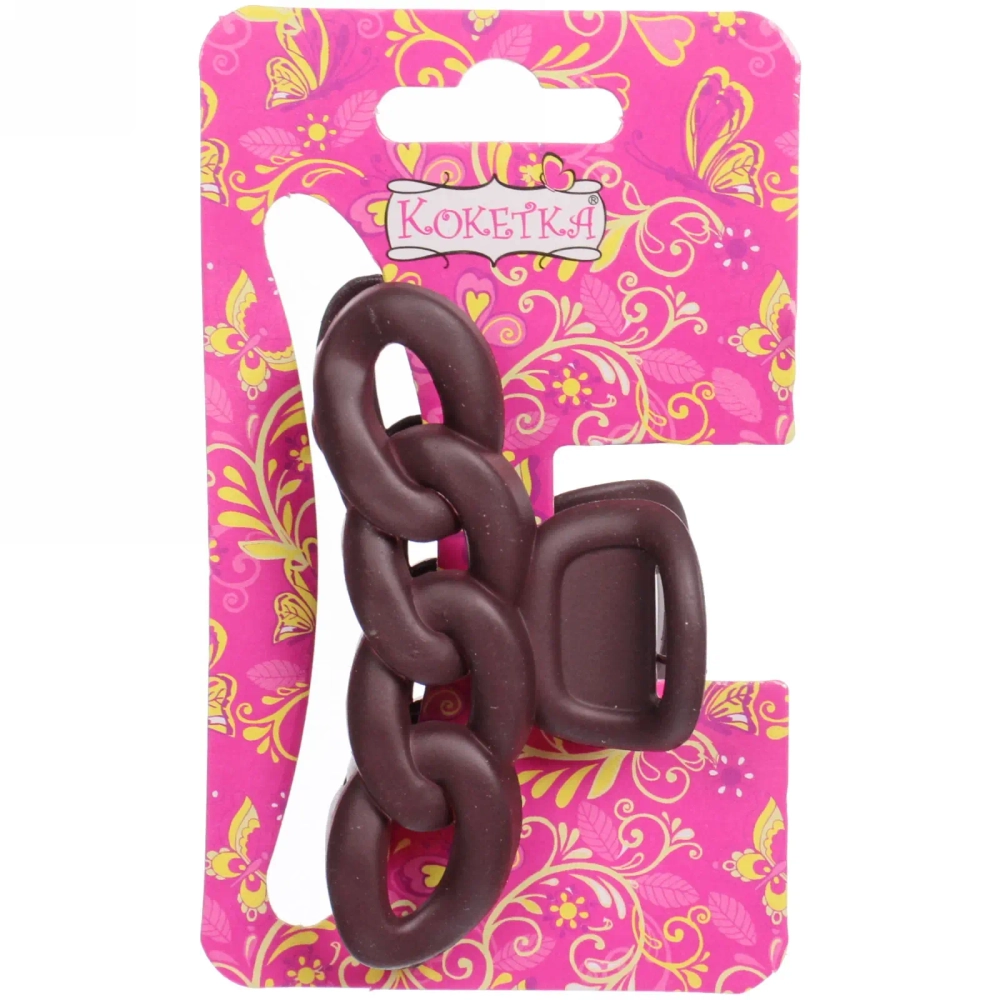 Заколка-краб для волос на блистере «Style Matte», кольца, микс 6 цветов, 6,5см