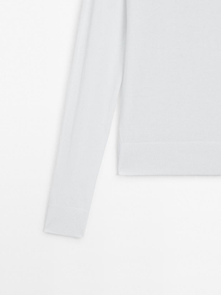 Massimo Dutti Свитер из смесового хлопка, белый