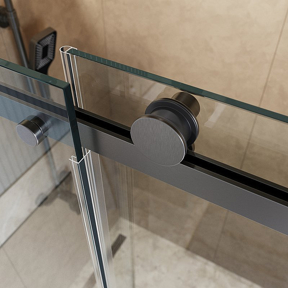 Душевая дверь BelBagno SOFT_CLOSE-2-BF-1-160-C-GM 160 стекло прозрачное/профиль оружейная сталь