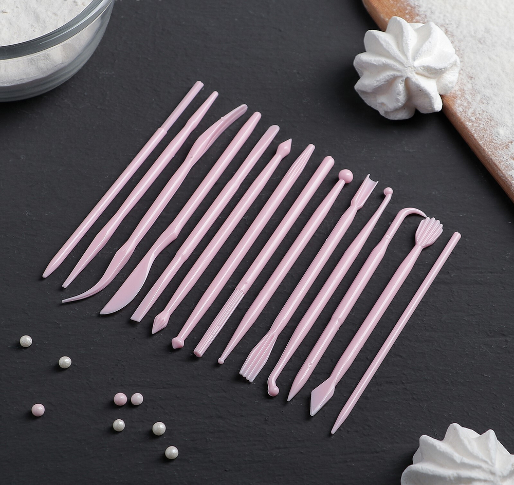 Набор для моделирования кондитерских украшений, 14 шт, 12 см