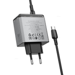 Зарядное устройство на Type-C PD65W Borofone BN22 (2C1A) (metal gray)