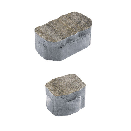 Тротуарная плитка Арена - Искусственный камень Базальт, комплект из 2 видов плит