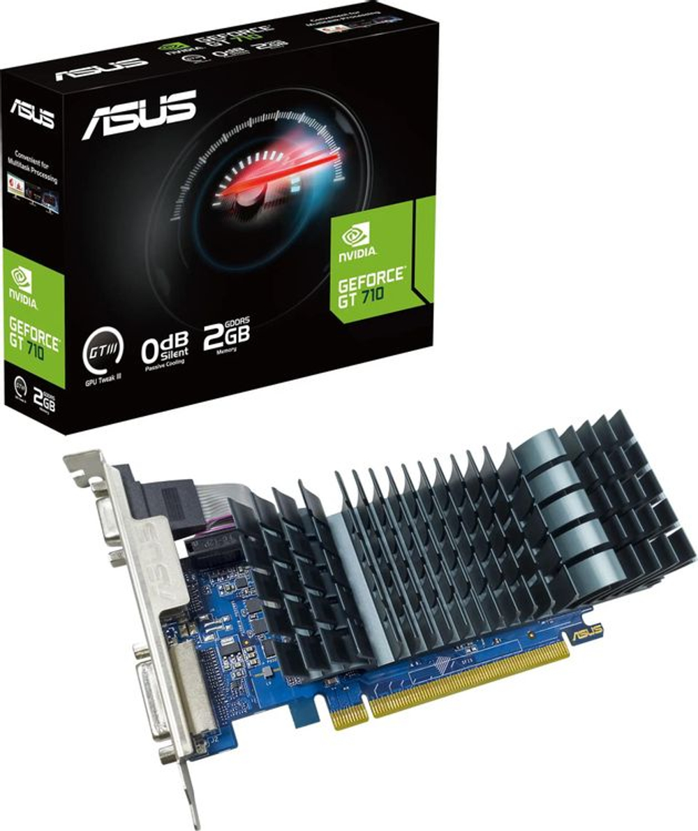 Видеокарта ASUS NVIDIA  GeForce GT 710 GT710-SL-2GD5-BRK-EVO 2ГБ GDDR5, Low Profile,  Ret
