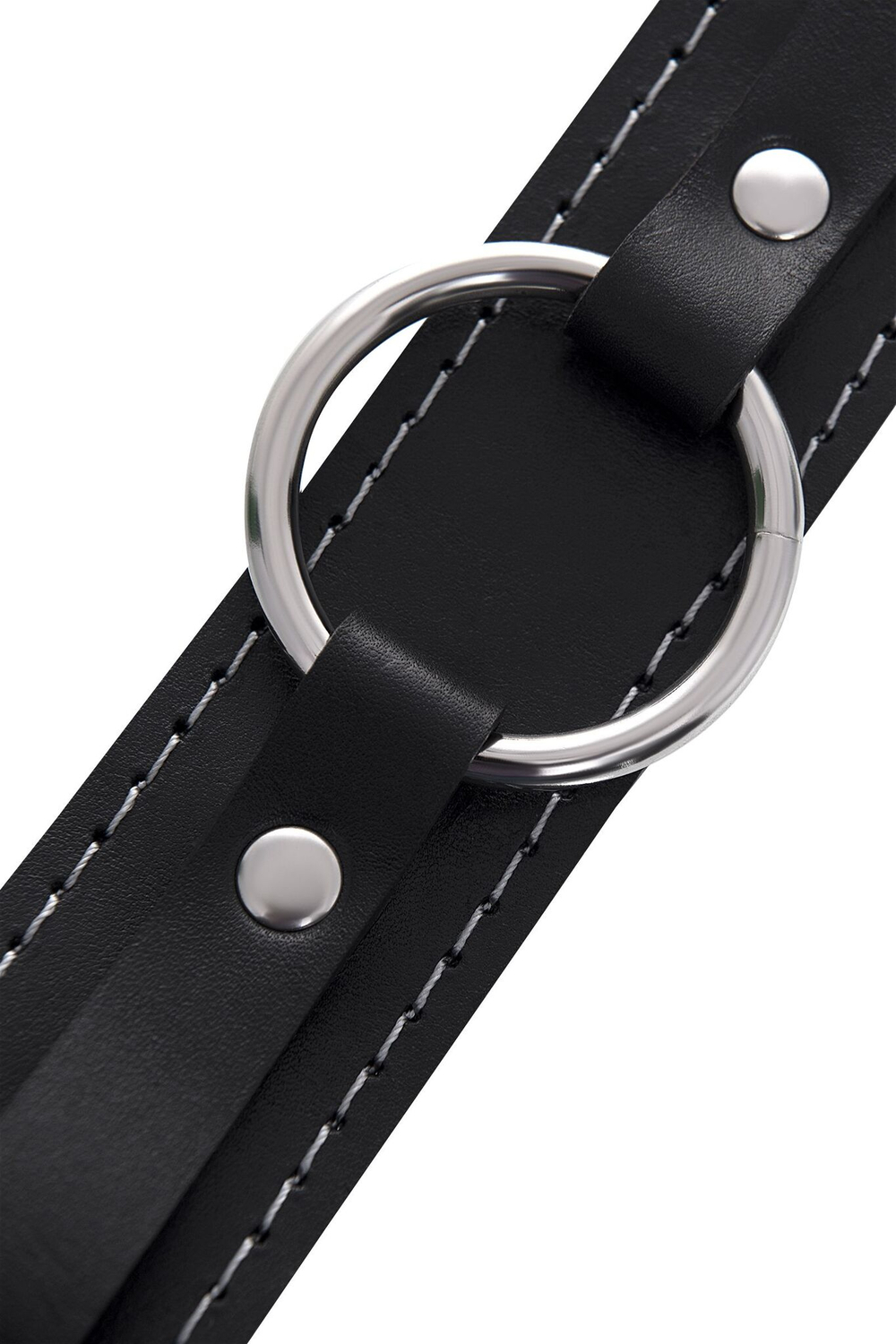 Кожаный ошейник-чокер с поводком