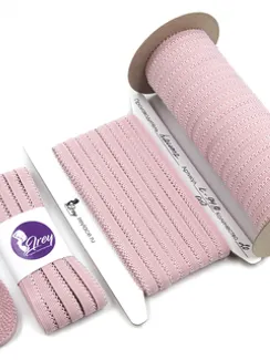 019 K-94/9 ОПТ Резинка ажурная Lauma, 9 мм, лотос 019