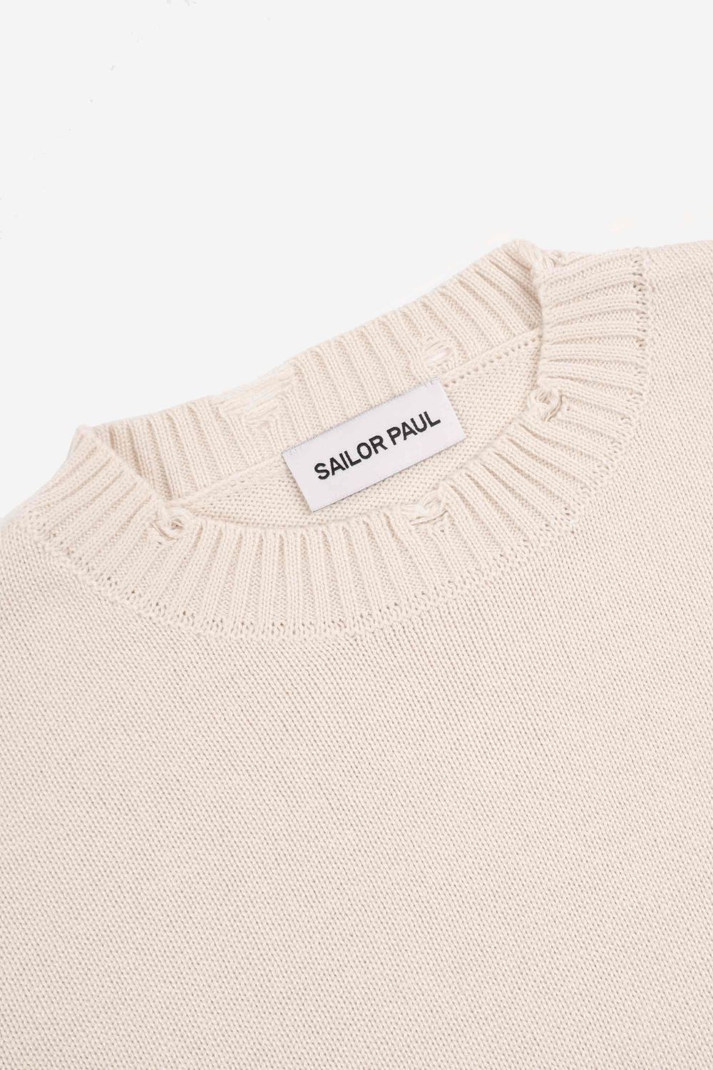 Свитер Sailor Paul Distress Sweater бежевый
