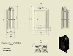 Топка каминная MAJA WIEZA (15 кВт)
