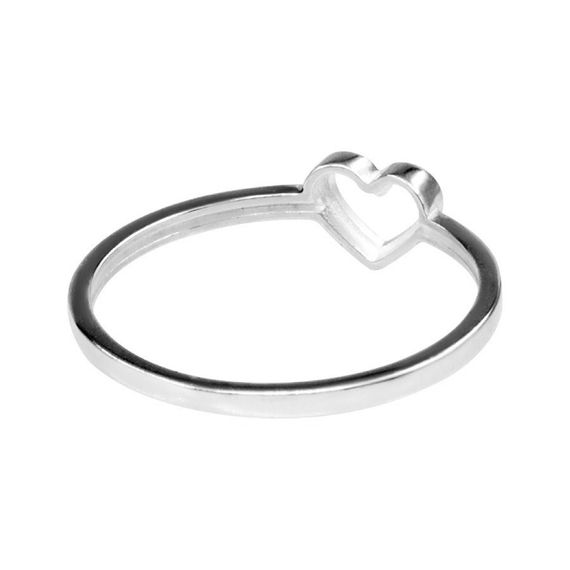 Кольцо с сердечком из серебра 925, вид 2
